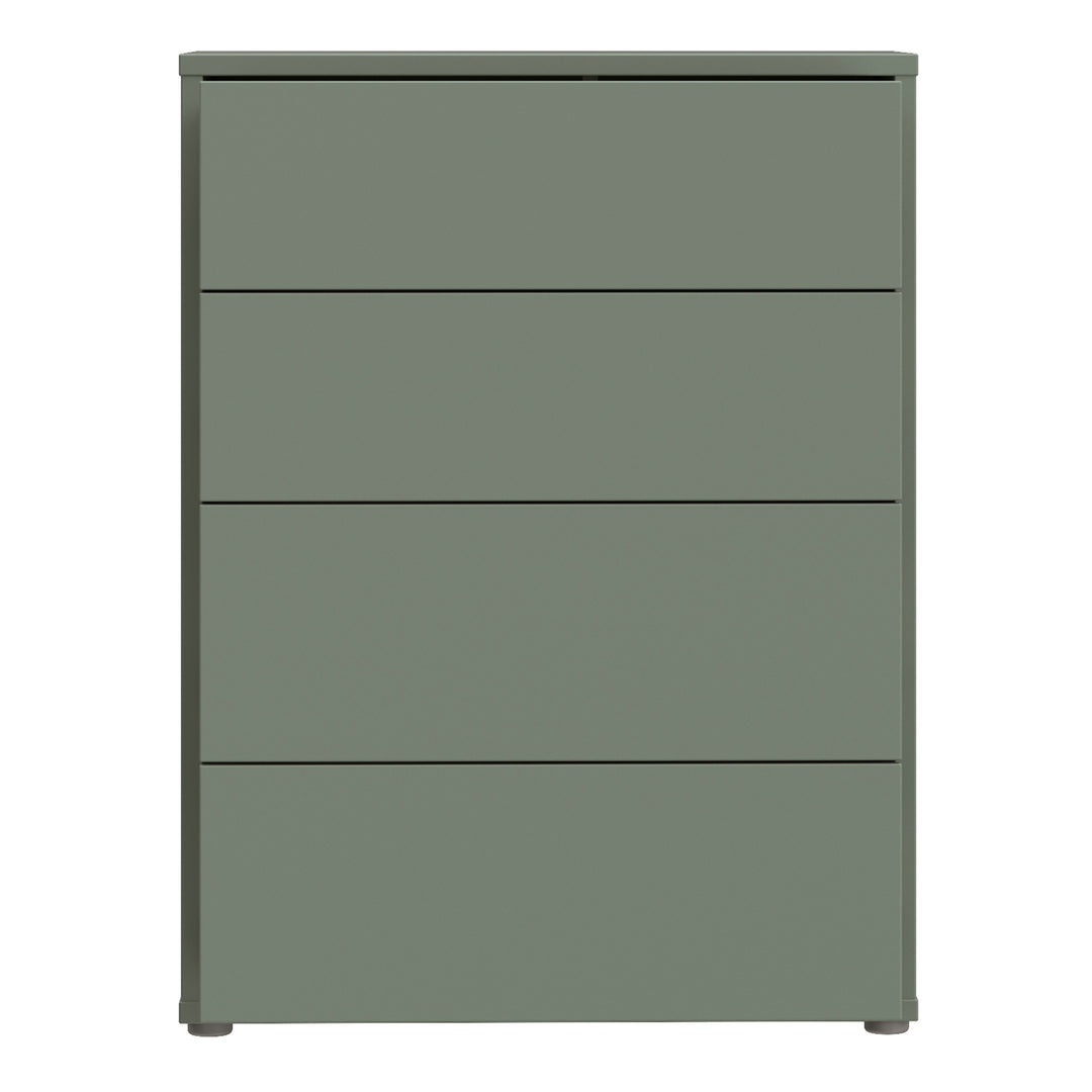 Alice Springs 4 Drawer Chest with Push-to-Open Drawers in Sage Green