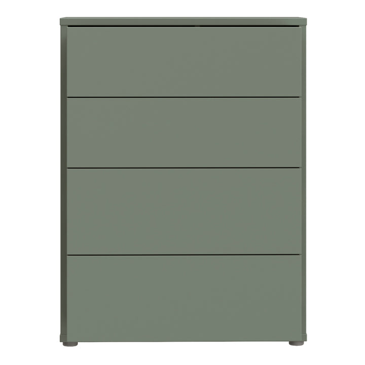 Alice Springs 4 Drawer Chest with Push-to-Open Drawers in Sage Green