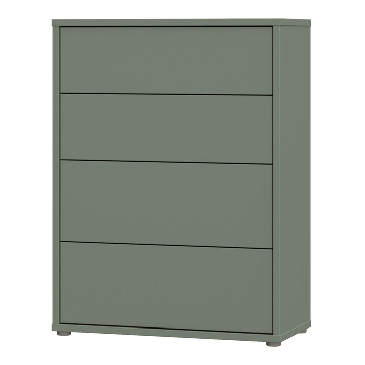Alice Springs 4 Drawer Chest with Push-to-Open Drawers in Sage Green