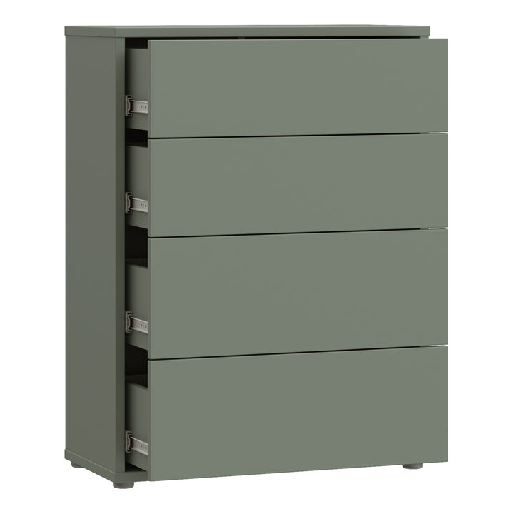 Alice Springs 4 Drawer Chest with Push-to-Open Drawers in Sage Green