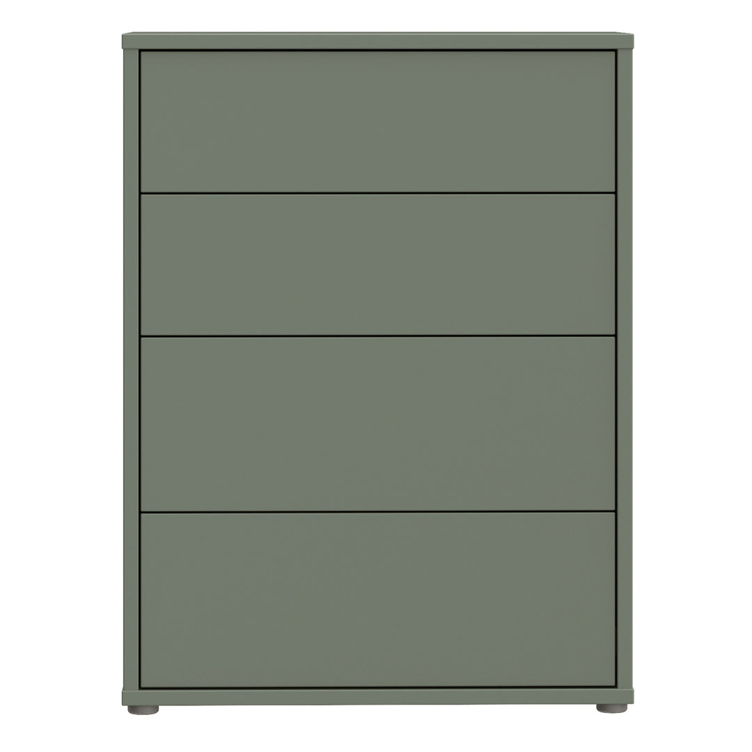 Alice Springs 4 Drawer Chest with Push-to-Open Drawers in Sage Green