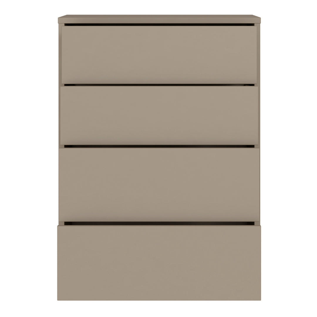 Alice Springs 4 Drawer Chest with Push-to-Open Drawers in Taupe