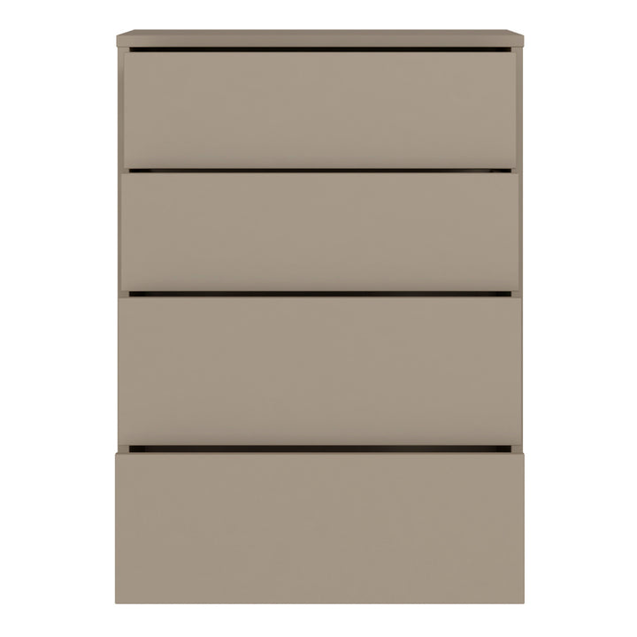 Alice Springs 4 Drawer Chest with Push-to-Open Drawers in Taupe