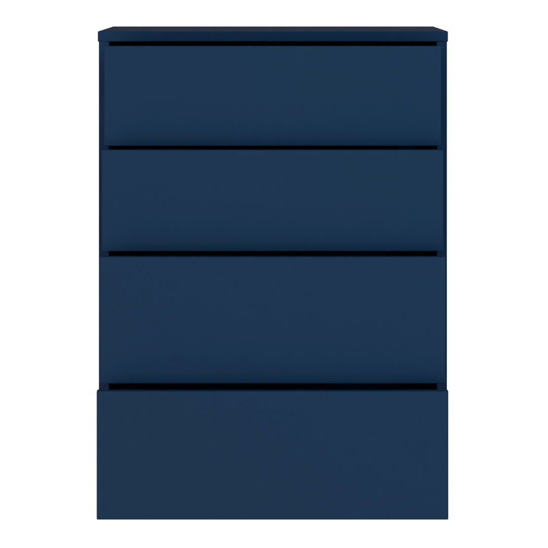 Alice Springs 4 Drawer Chest with Push-to-Open Drawers in Night Blue