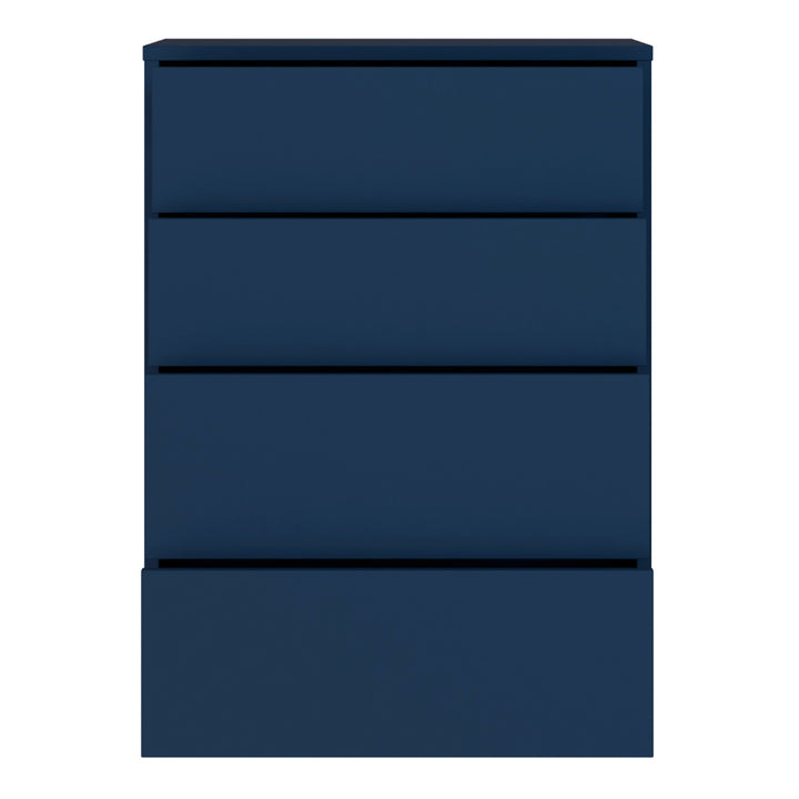 Alice Springs 4 Drawer Chest with Push-to-Open Drawers in Night Blue