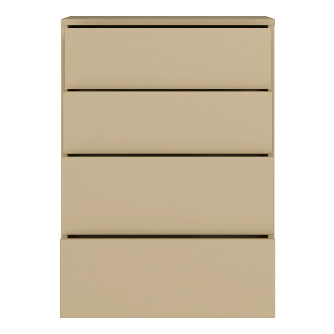 Alice Springs 4 Drawer Chest with Push-to-Open Drawers in Butter Yellow