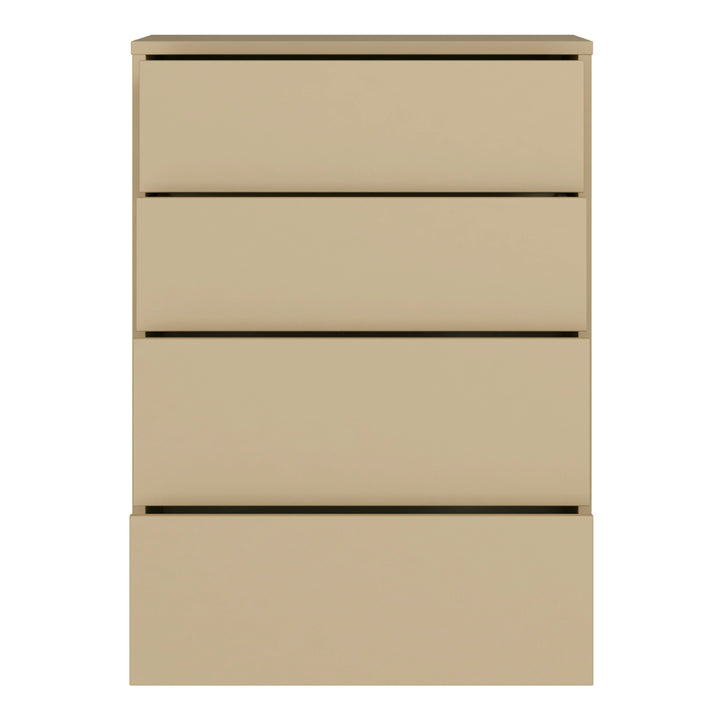 Alice Springs 4 Drawer Chest with Push-to-Open Drawers in Butter Yellow