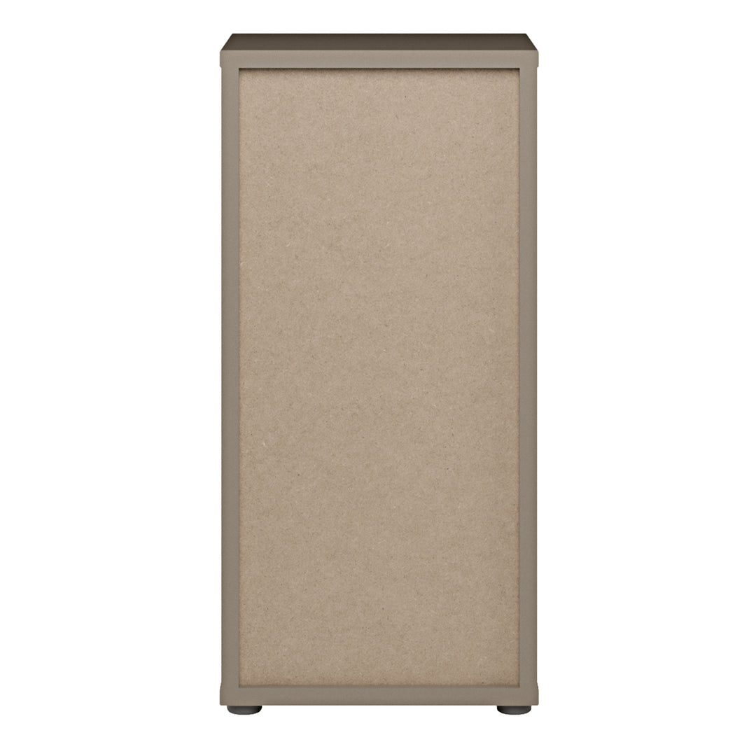 Alice Springs Low Bathroom Storage Cabinet with 1 Door Push-to-Open & 1 Drawer Push-to-Open in Taupe