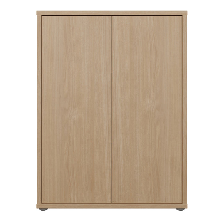 Alice Springs 2 Door Cupboard with Push-to-Open Doors in Elegancia Oak