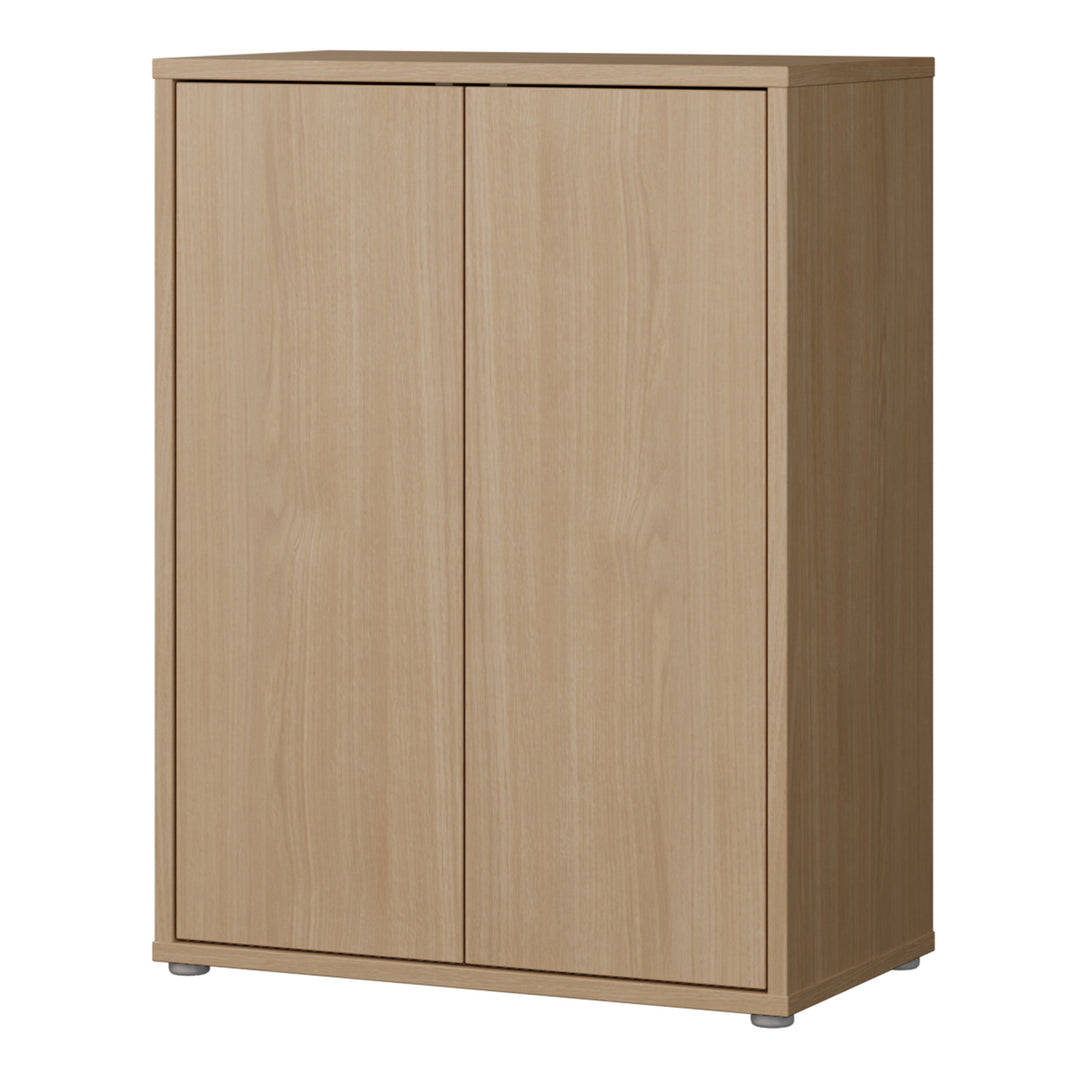 Alice Springs 2 Door Cupboard with Push-to-Open Doors in Elegancia Oak
