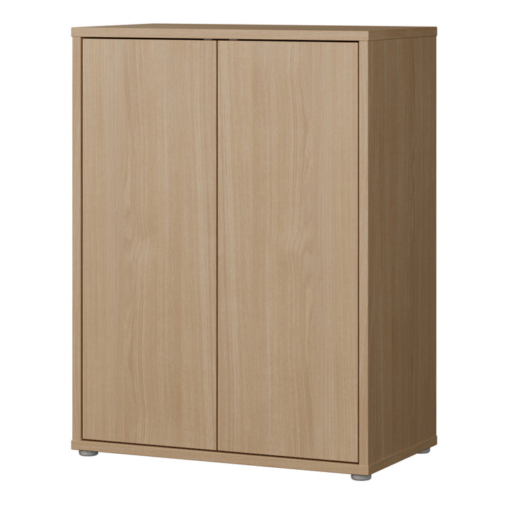 Alice Springs 2 Door Cupboard with Push-to-Open Doors in Elegancia Oak