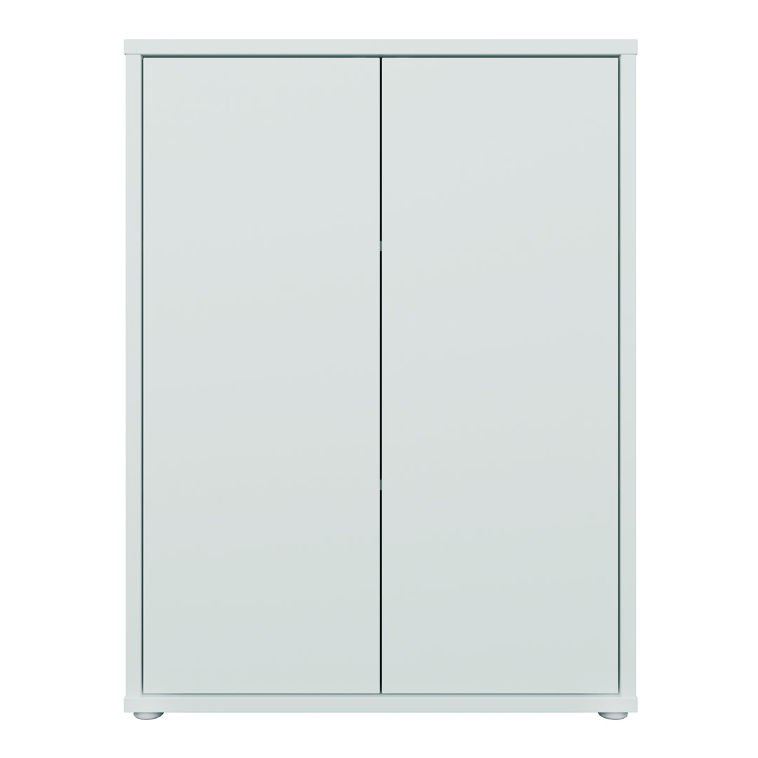 Alice Springs 2 Door Cupboard with Push-to-Open Doors in Light Grey