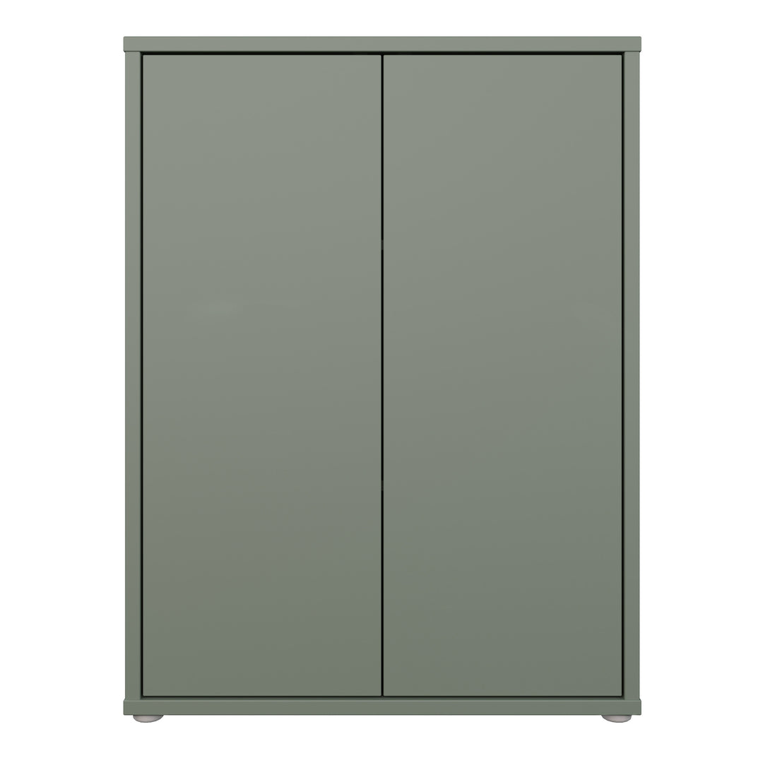 Alice Springs 2 Door Cupboard with Push-to-Open Doors in Sage Green