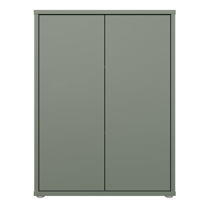Alice Springs 2 Door Cupboard with Push-to-Open Doors in Sage Green