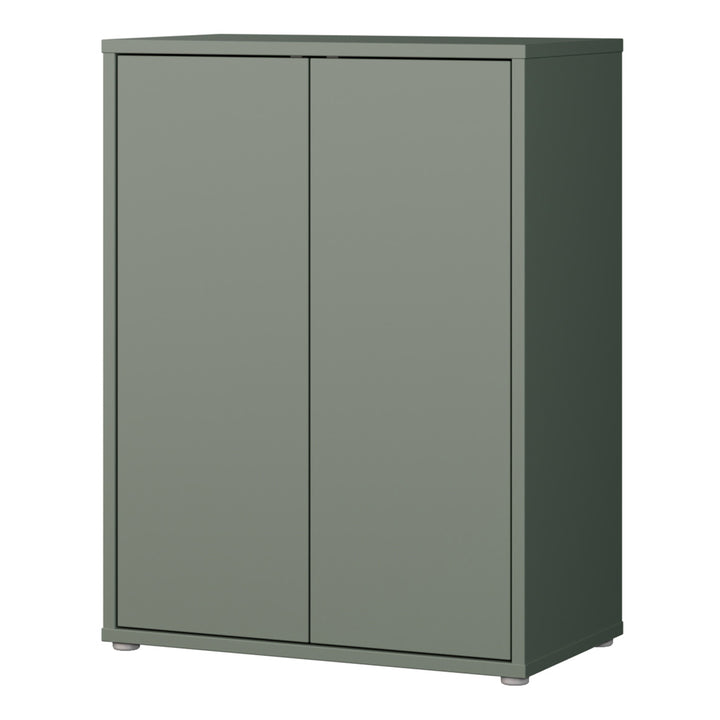Alice Springs 2 Door Cupboard with Push-to-Open Doors in Sage Green