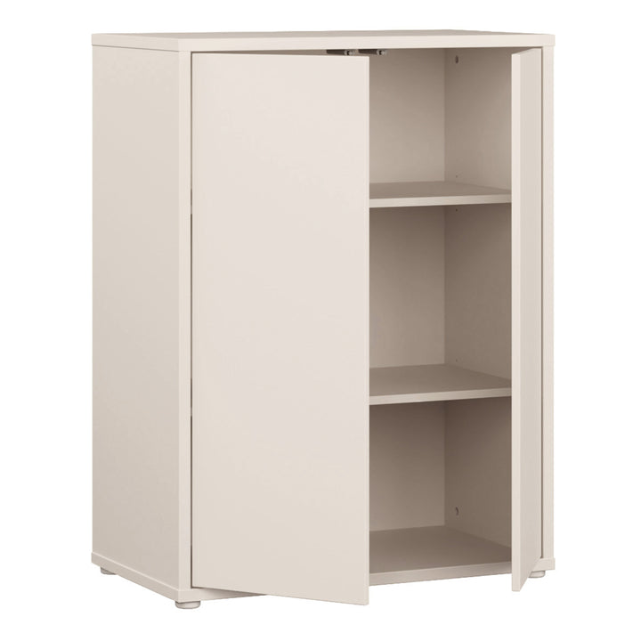 Alice Springs 2 Door Cupboard with Push-to-Open Doors in Sand