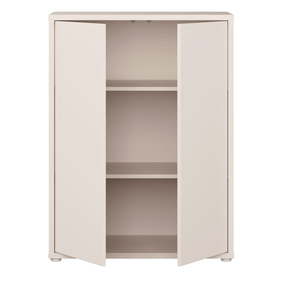 Alice Springs 2 Door Cupboard with Push-to-Open Doors in Sand