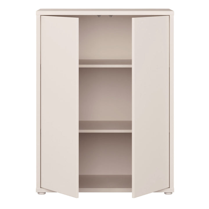 Alice Springs 2 Door Cupboard with Push-to-Open Doors in Sand