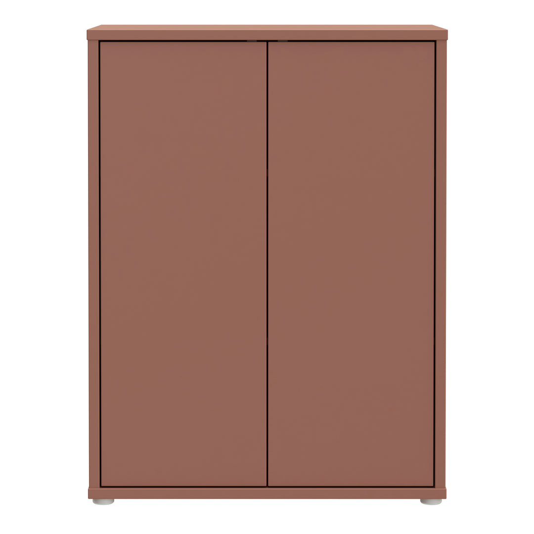 Alice Springs 2 Door Cupboard with Push-to-Open Doors in Terracotta