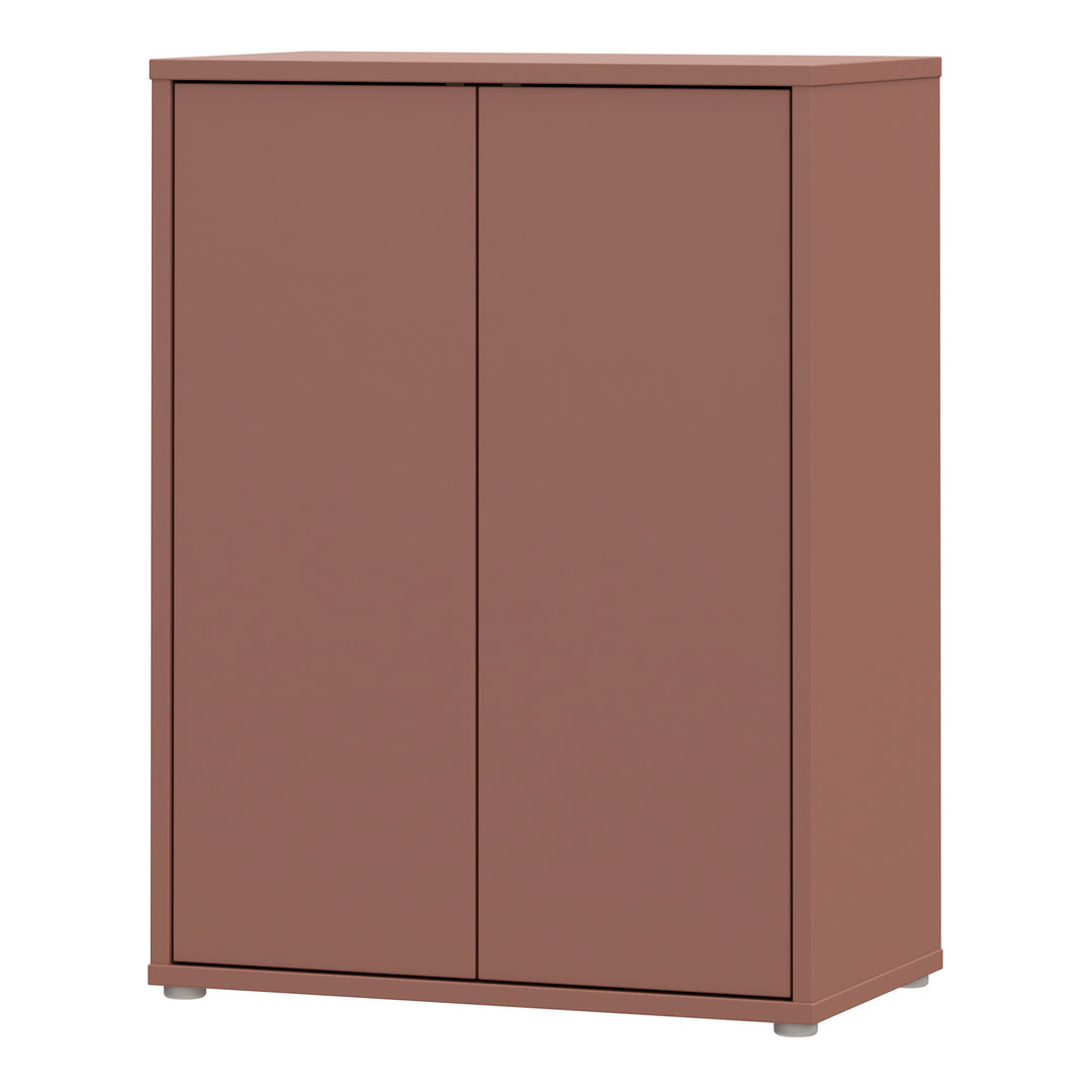 Alice Springs 2 Door Cupboard with Push-to-Open Doors in Terracotta