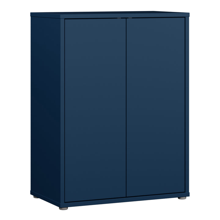 Alice Springs 2 Door Cupboard with Push-to-Open Doors in Night Blue