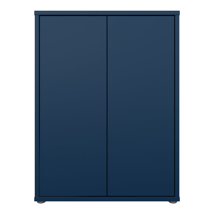 Alice Springs 2 Door Cupboard with Push-to-Open Doors in Night Blue
