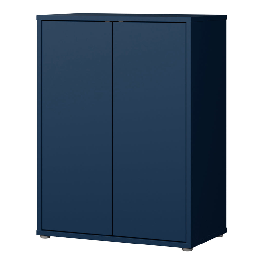 Alice Springs 2 Door Cupboard with Push-to-Open Doors in Night Blue