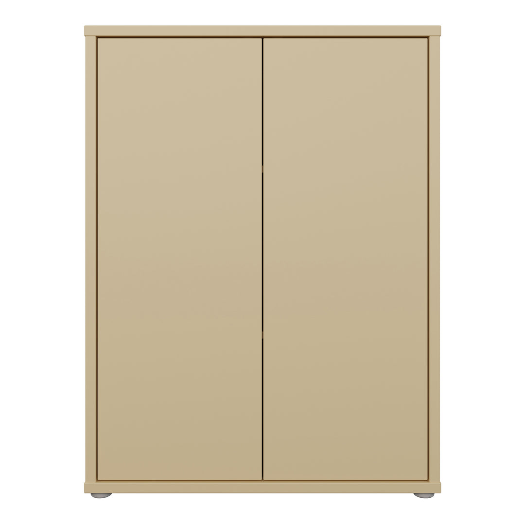Alice Springs 2 Door Cupboard with Push-to-Open Doors in Butter Yellow