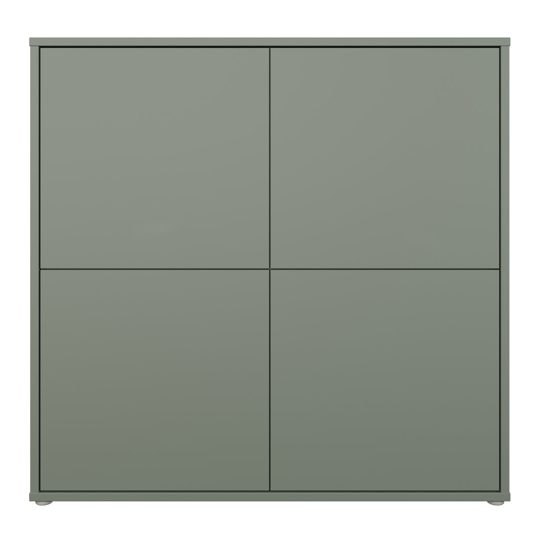 Alice Springs 4 Door Large Storage Cabinet with Push-to-Open Doors in Sage Green
