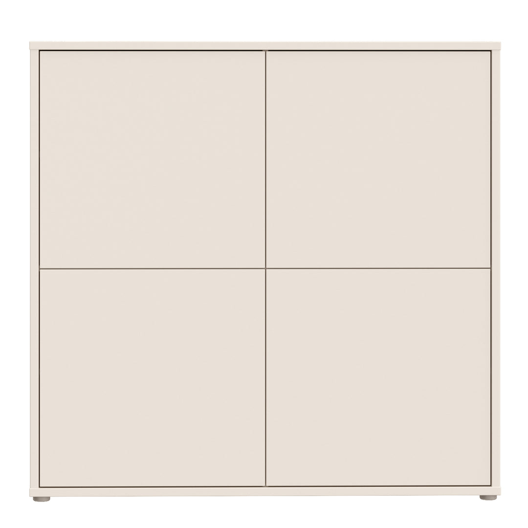 Alice Springs 4 Door Large Storage Cabinet with Push-to-Open Doors in Sand