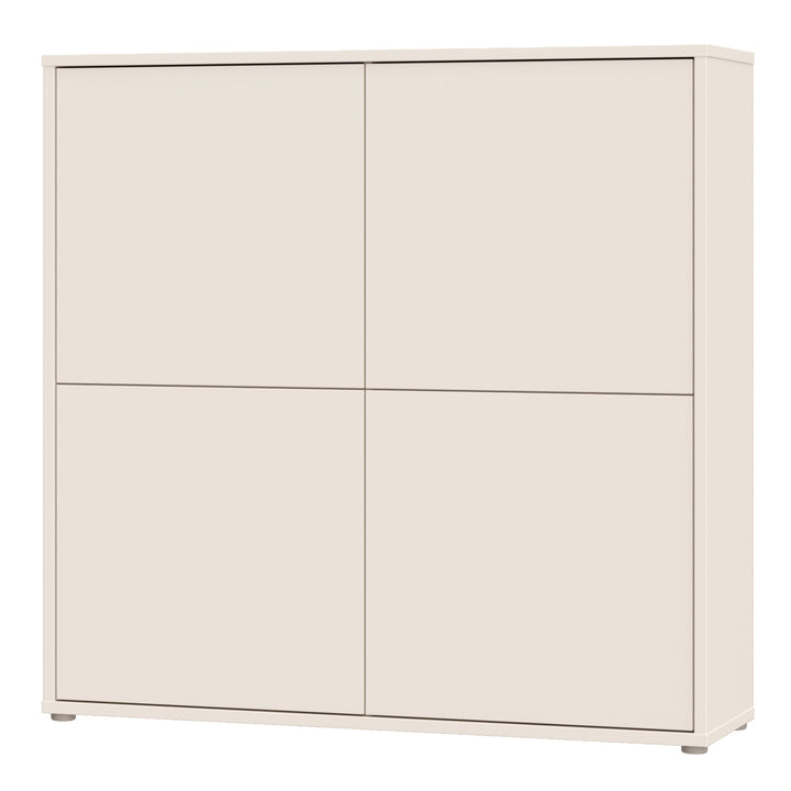 Alice Springs 4 Door Large Storage Cabinet with Push-to-Open Doors in Sand