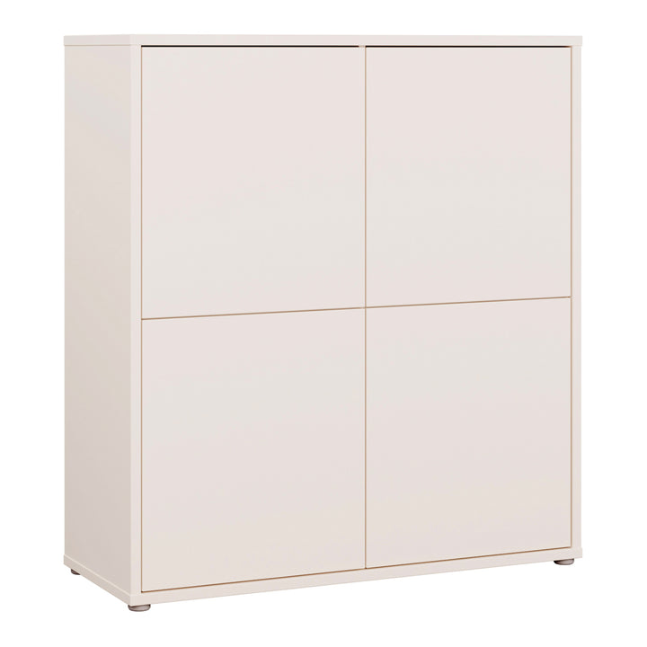Alice Springs 4 Door Storage Cabinet with Push-to-Open Doors in Sand