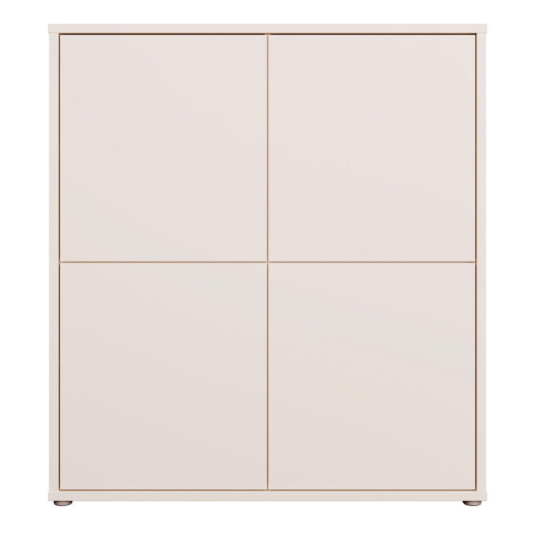 Alice Springs 4 Door Storage Cabinet with Push-to-Open Doors in Sand