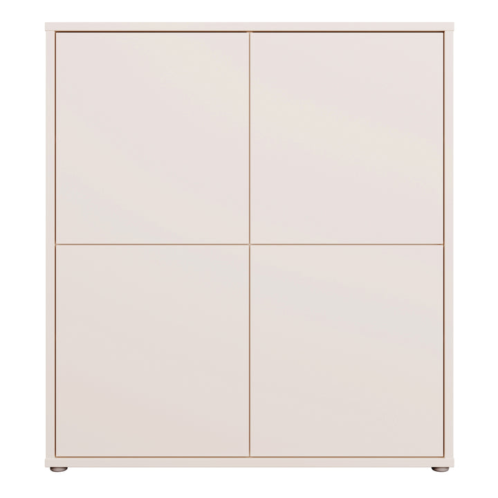 Alice Springs 4 Door Storage Cabinet with Push-to-Open Doors in Sand