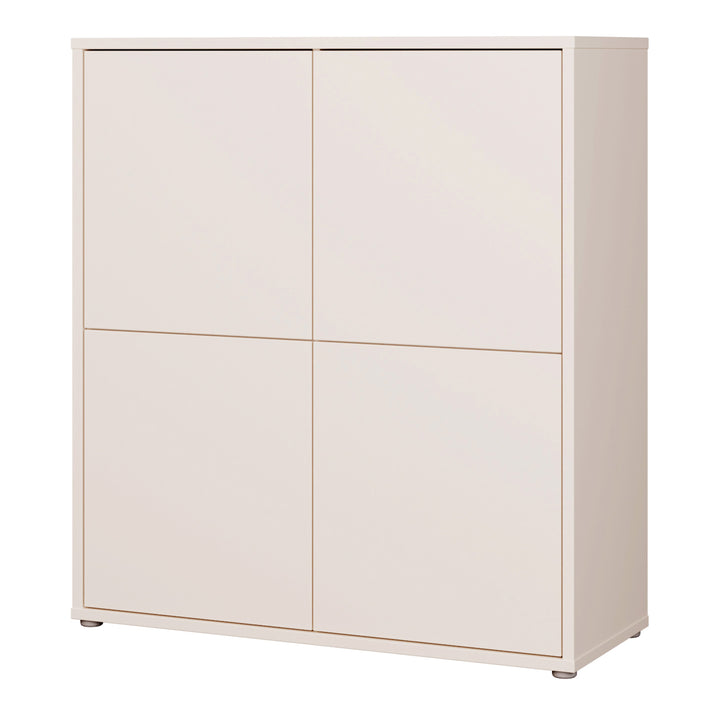 Alice Springs 4 Door Storage Cabinet with Push-to-Open Doors in Sand