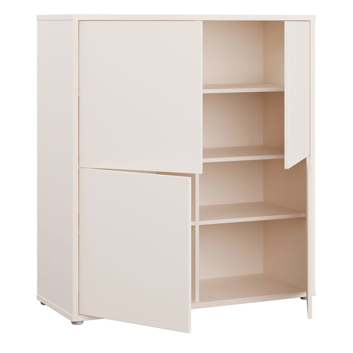 Alice Springs 4 Door Storage Cabinet with Push-to-Open Doors in Sand