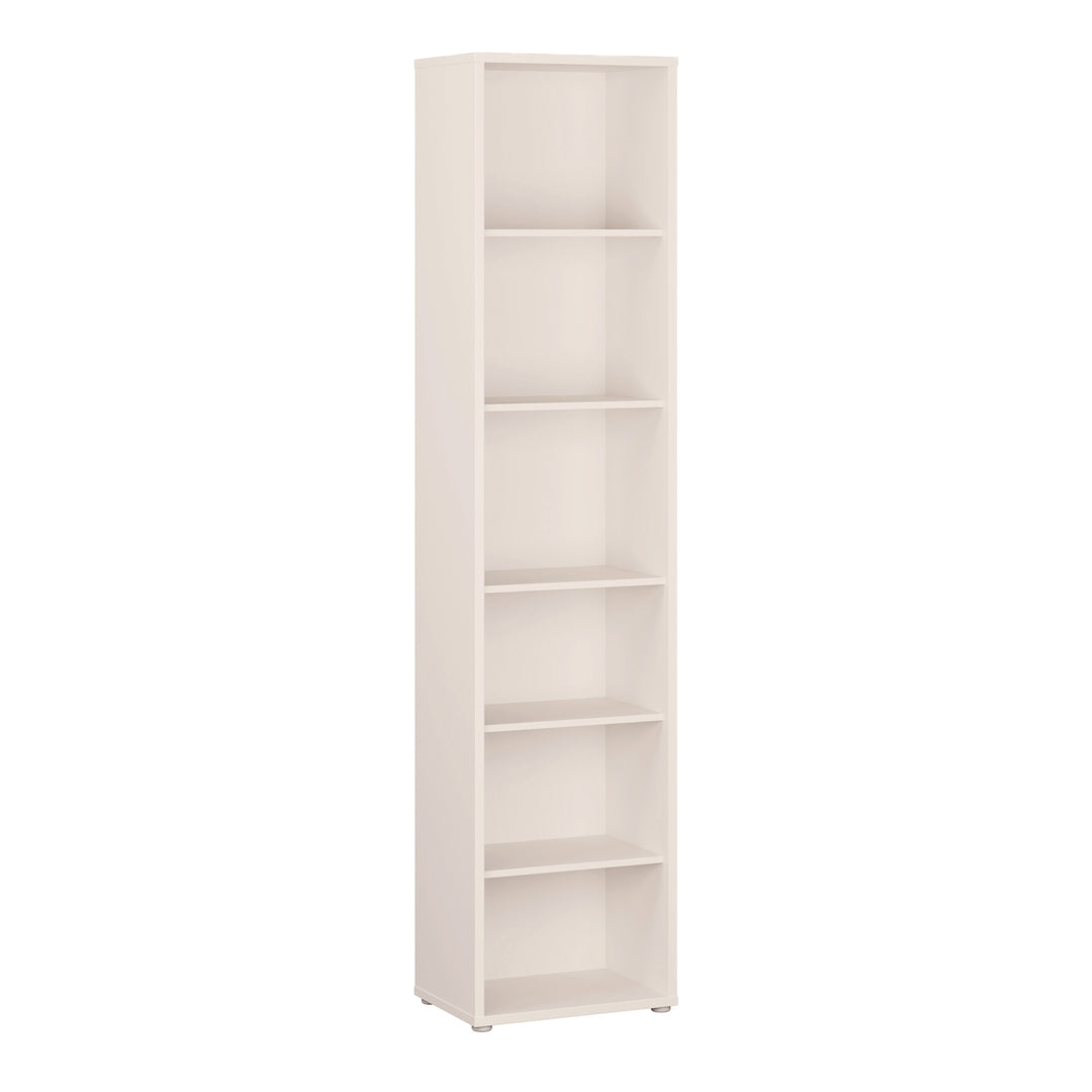 Alice Springs Tall Narrow Bookcase with 5 Shelves in Sand