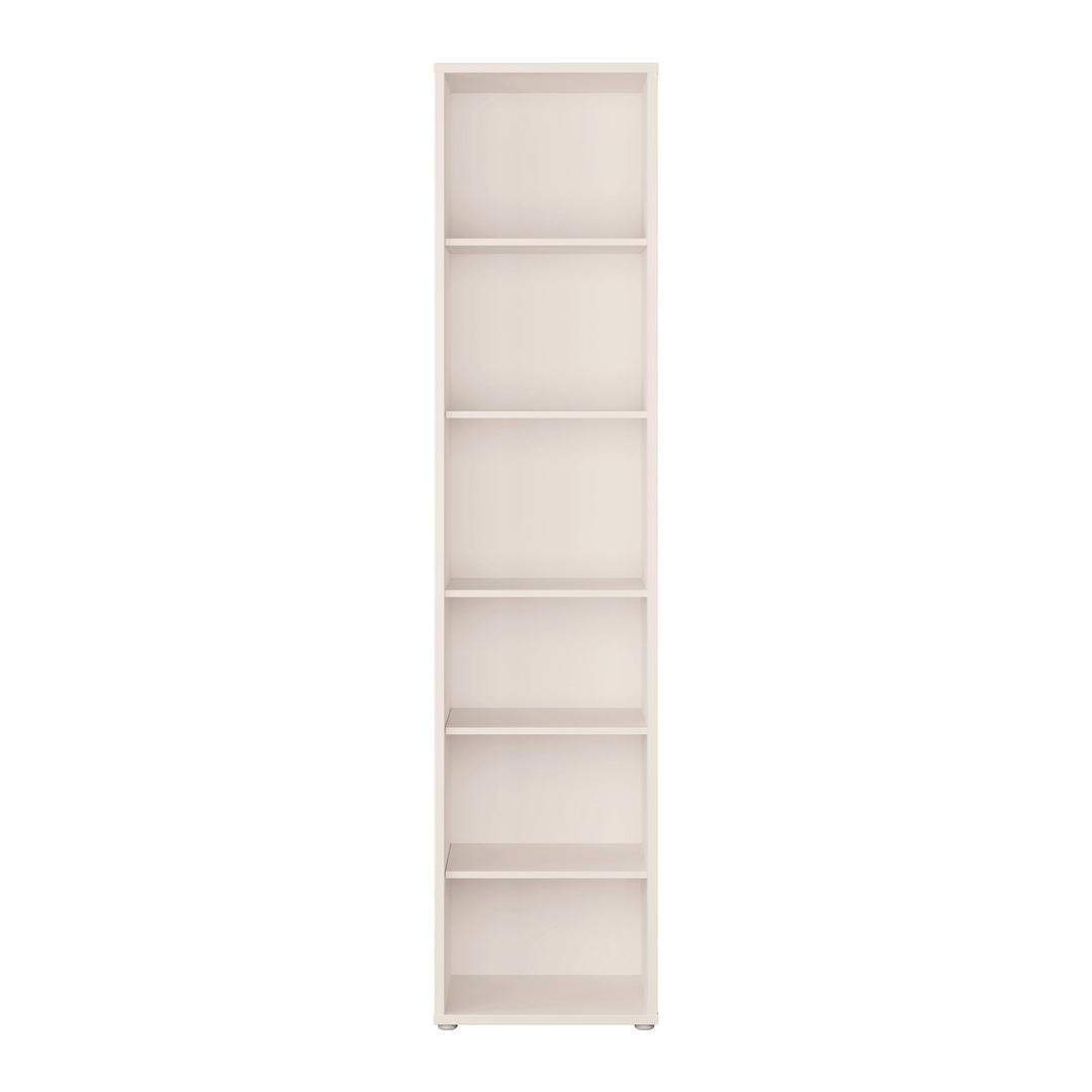 Alice Springs Tall Narrow Bookcase with 5 Shelves in Sand