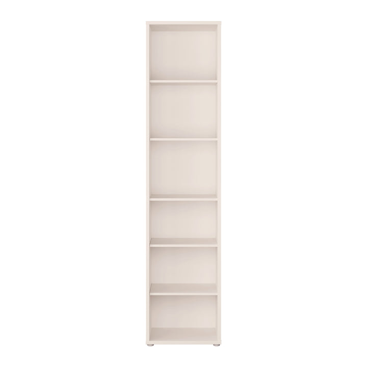 Alice Springs Tall Narrow Bookcase with 5 Shelves in Sand