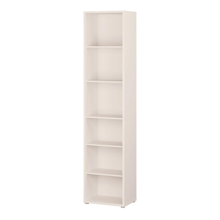 Alice Springs Tall Narrow Bookcase with 5 Shelves in Sand