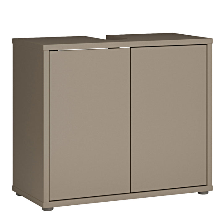 Alice Springs Under Sink Vanity Unit with 2 Doors Push-to-Open in Taupe