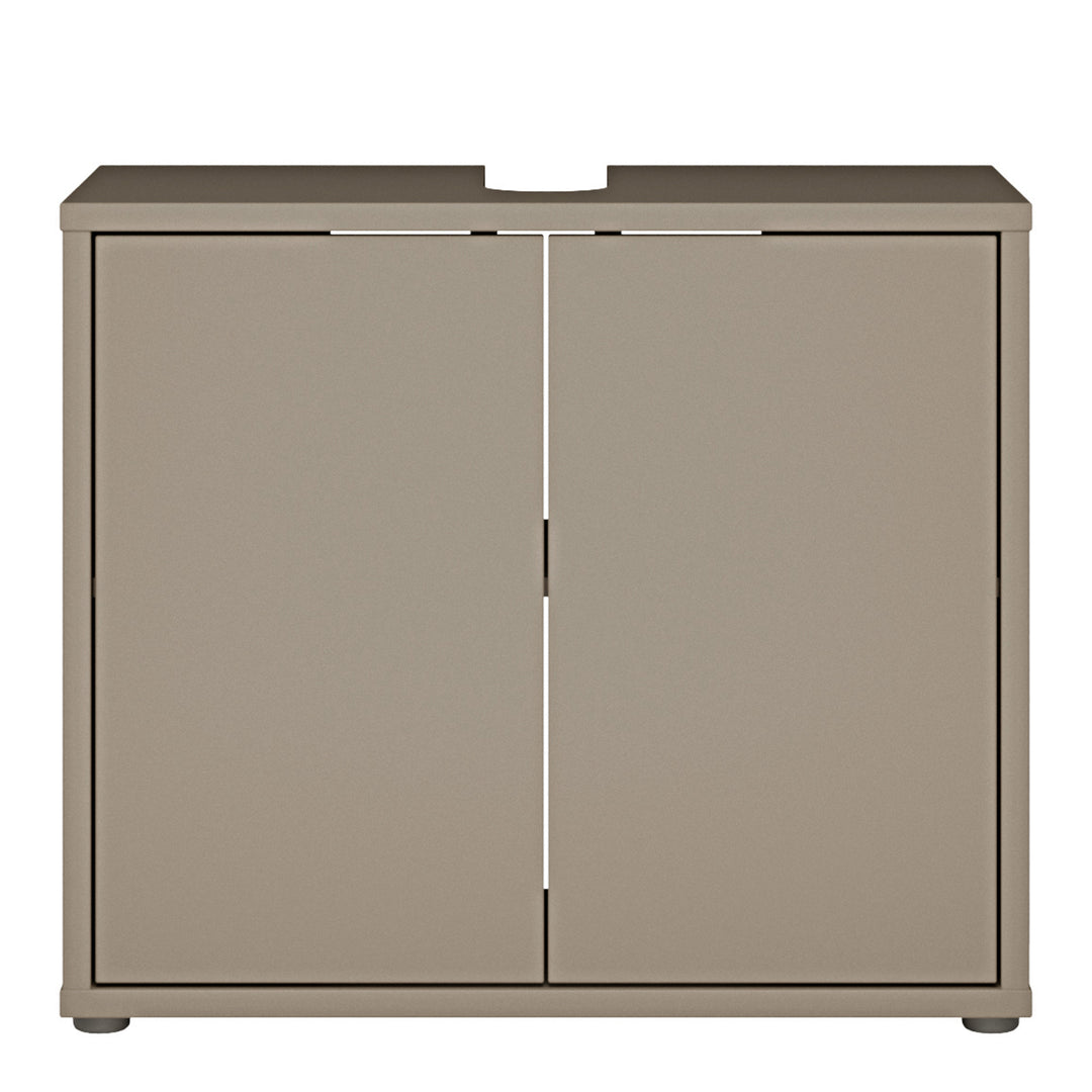 Alice Springs Under Sink Vanity Unit with 2 Doors Push-to-Open in Taupe