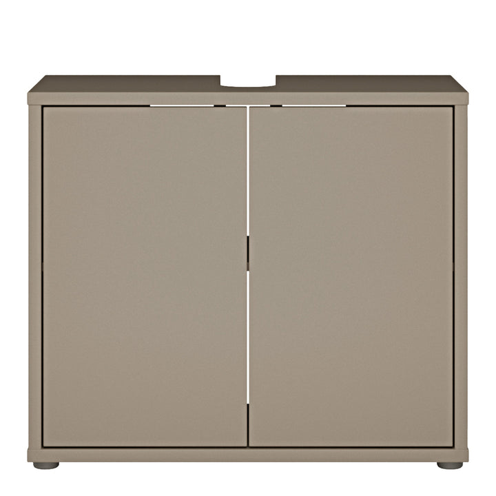 Alice Springs Under Sink Vanity Unit with 2 Doors Push-to-Open in Taupe