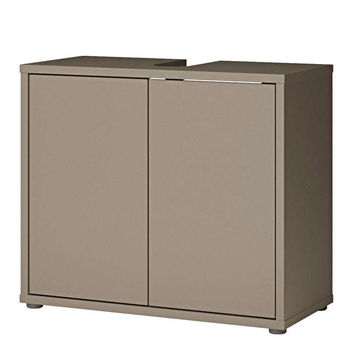 Alice Springs Under Sink Vanity Unit with 2 Doors Push-to-Open in Taupe