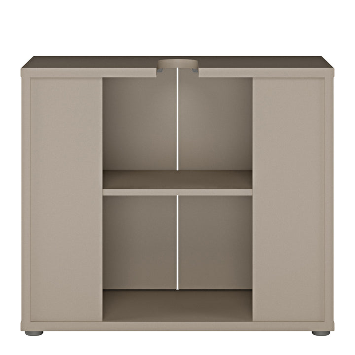 Alice Springs Under Sink Vanity Unit with 2 Doors Push-to-Open in Taupe
