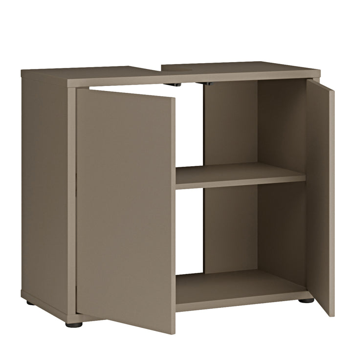 Alice Springs Under Sink Vanity Unit with 2 Doors Push-to-Open in Taupe