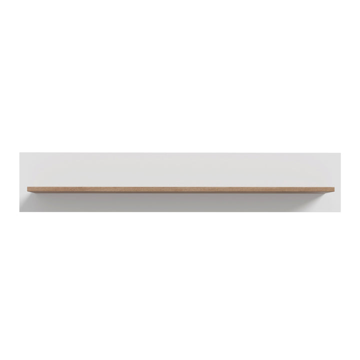 Wensley Wall Shelf in Light Grey and Oak