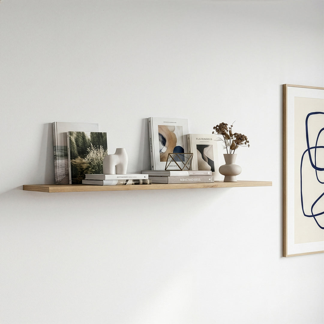 Corona 200cm Wall Shelf in Artisan Oak