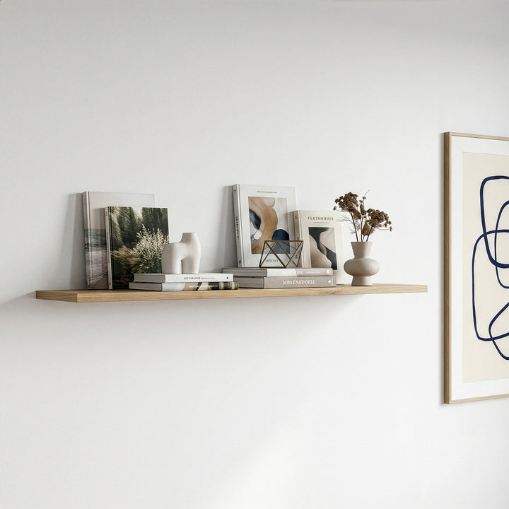 Corona 200cm Wall Shelf in Artisan Oak