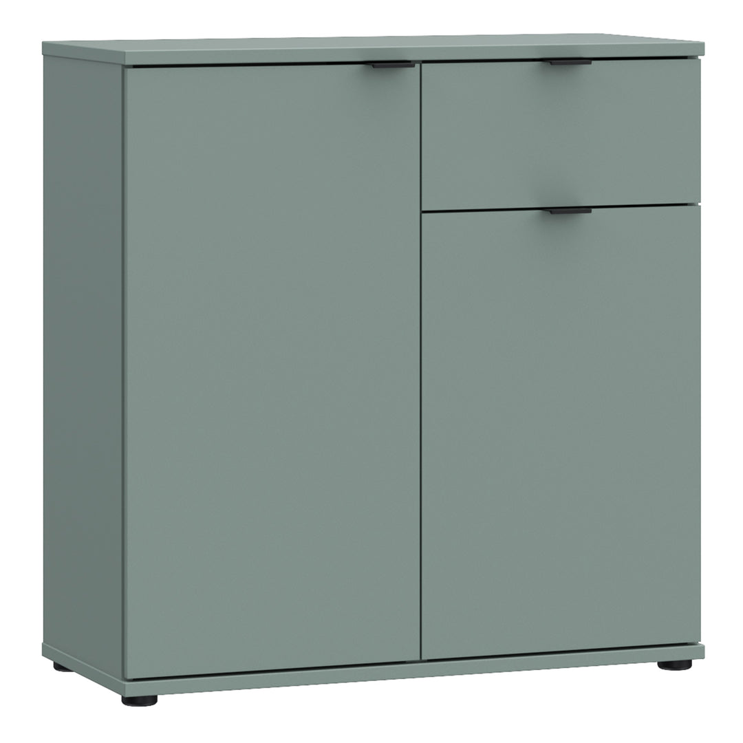 Ganymede 2 Door Cupboard with Drawer in Sage Green